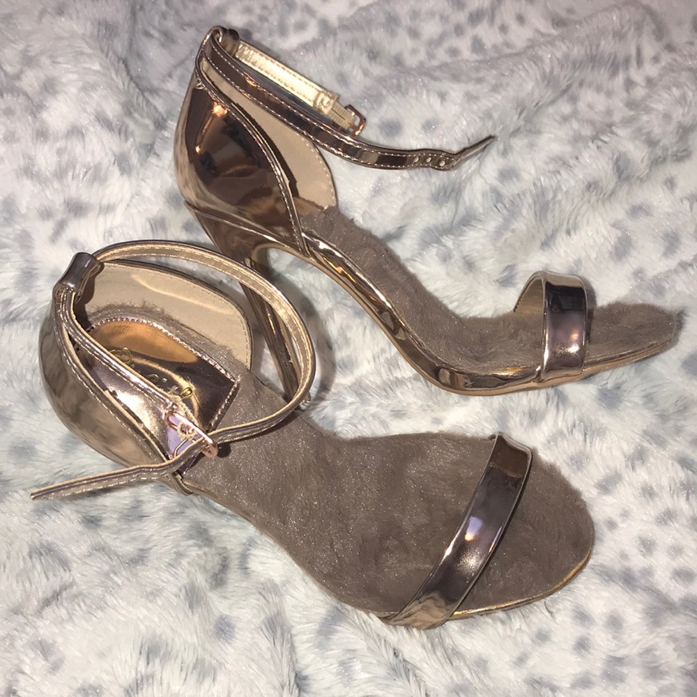 Faux fur heels